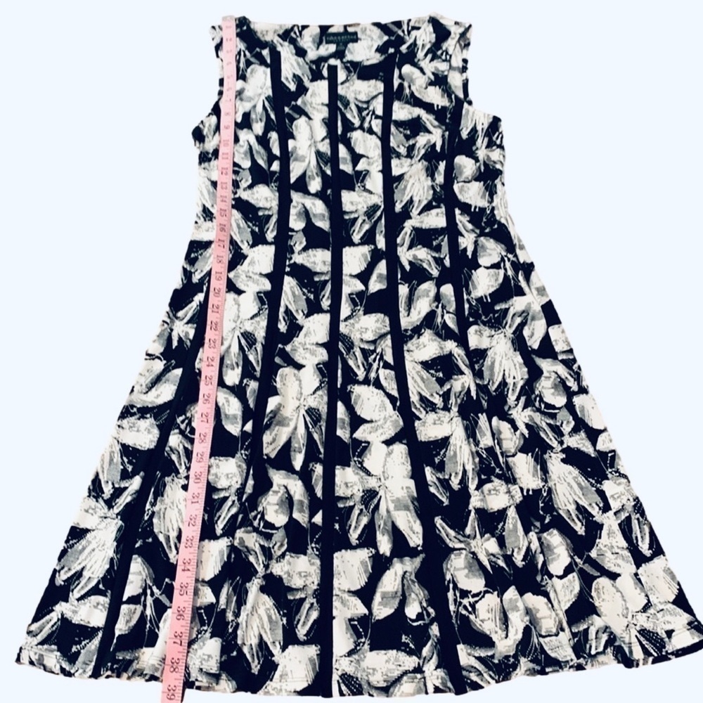 Connected Apparel Dress, Size 14, Black & White Floral - Picture 5 of 9